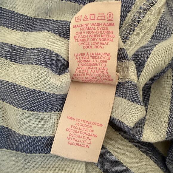 Victoria’s Secret Striped Cotton Button Down Long Sleeve Nightshirt | Large - Picture 8 of 12